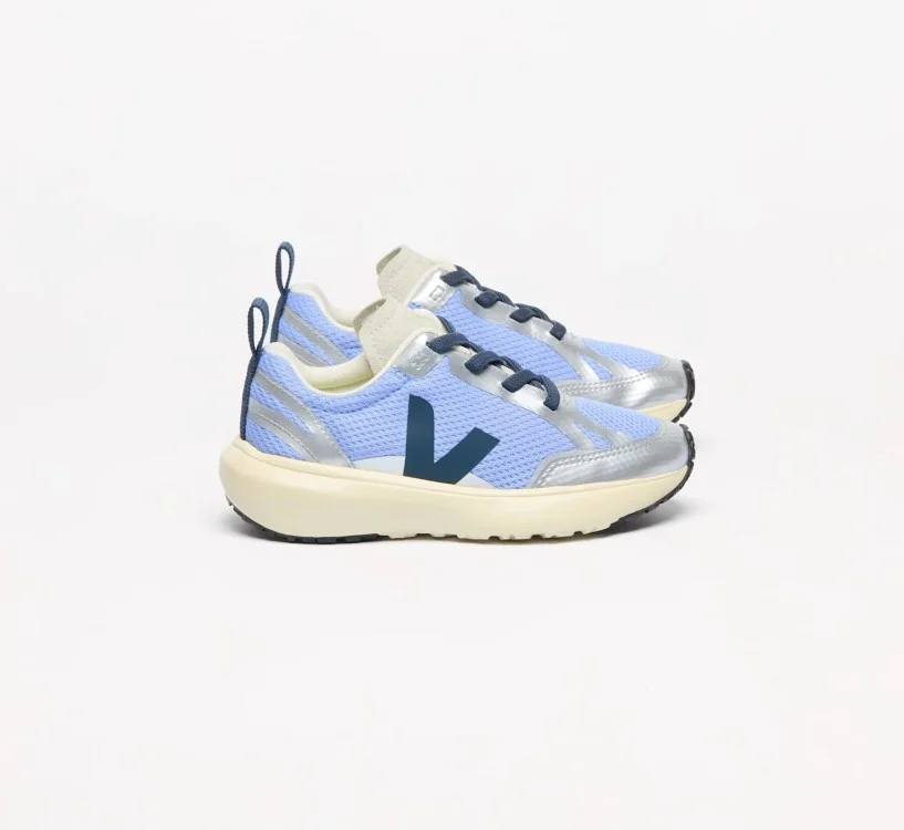 Tênis VEJA Canary infantil mini azul e prata VEJA - VERT Oficial
