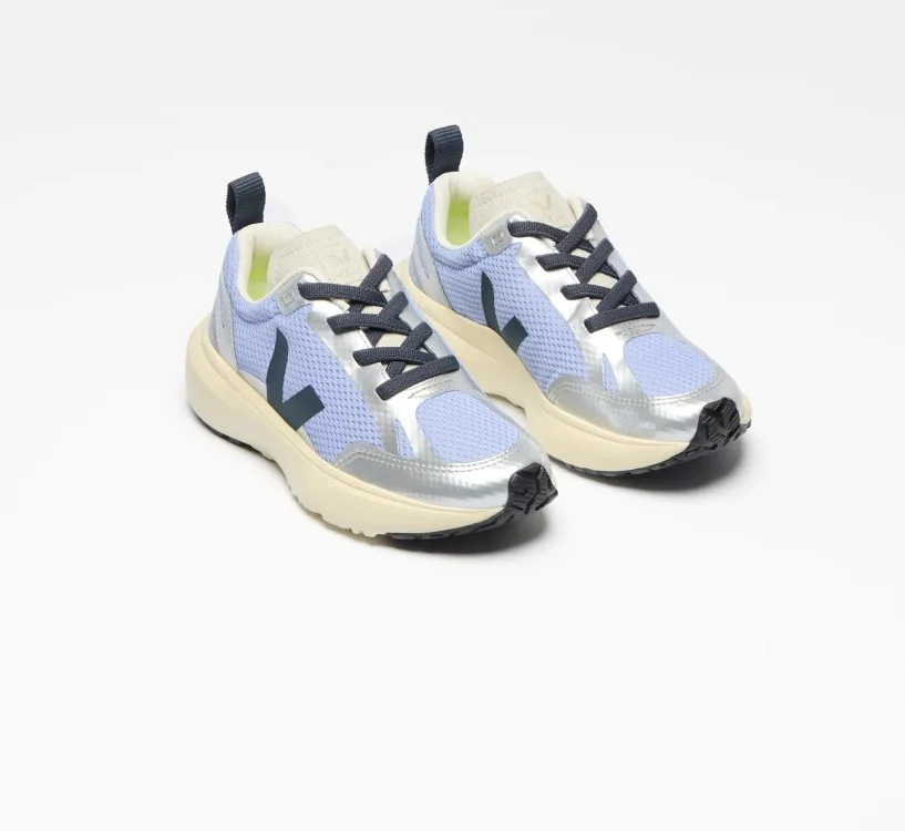 Tênis VEJA Canary infantil mini azul e prata VEJA - VERT Oficial 2