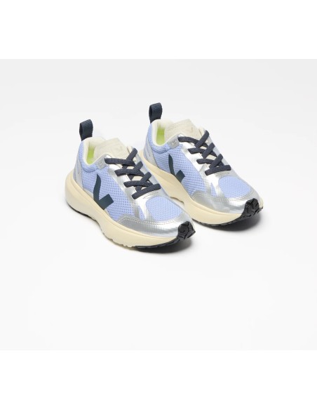 Tênis VEJA Canary infantil mini azul e prata VEJA - VERT Oficial