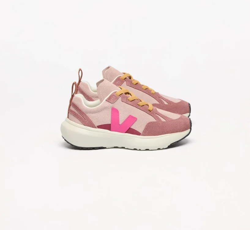 Tênis VEJA Canary infantil mini camurça rosa VEJA - VERT Oficial