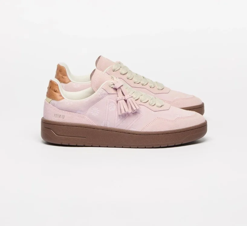 Tênis VEJA x YOUR ID Feminino V-90 camurça rosa - Oficial