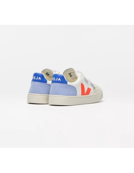 Tênis VEJA V-12 infantil mini branco multico laranja VEJA - VERT Oficial