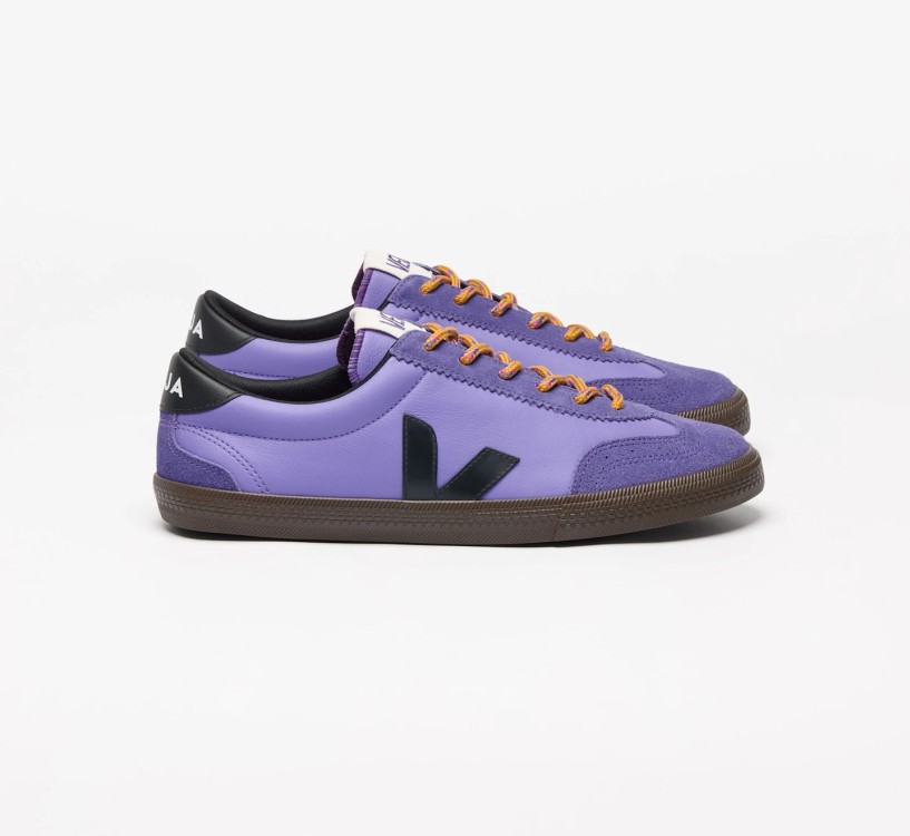Tênis VEJA Masculino Volley couro roxo e preto VEJA - VERT