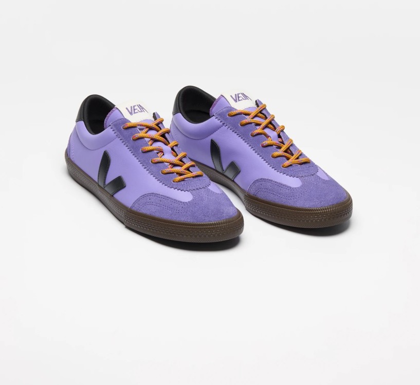 Tênis VEJA Masculino Volley couro roxo e preto VEJA - VERT 2
