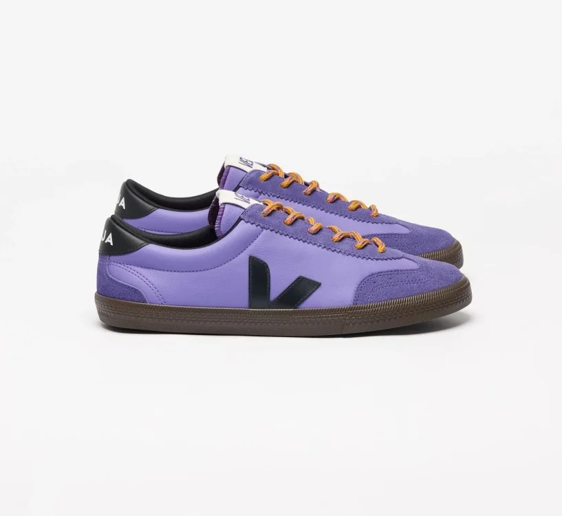 Tênis VEJA Feminino Volley couro roxo e preto VEJA - VERT