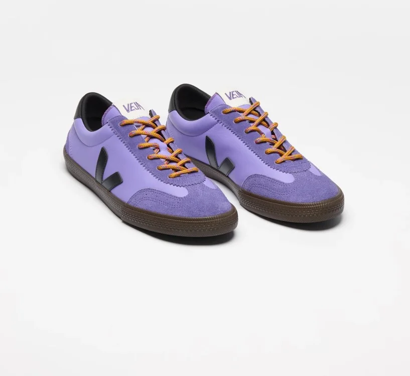 Tênis VEJA Feminino Volley couro roxo e preto VEJA - VERT 2