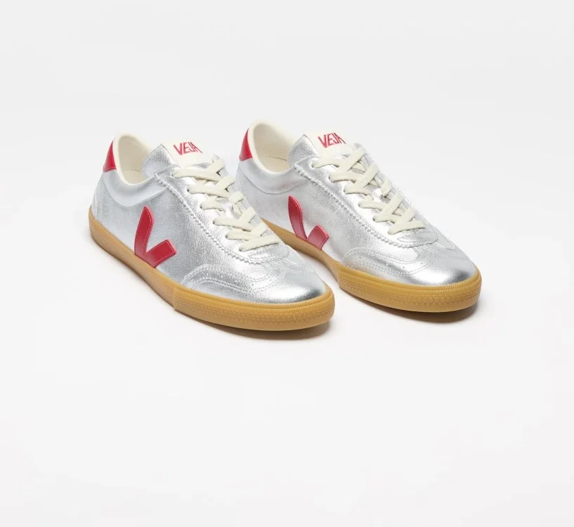 Tênis VEJA Unissex Volley couro prata VEJA - VERT 2