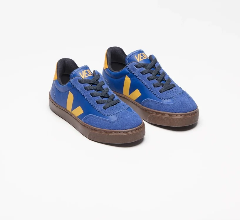 Tênis VEJA Volley infantil mini azul e dourado VEJA - VERT Oficial 2