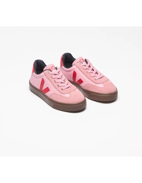 Tênis VEJA Volley infantil mini rosa e vermelho VEJA - VERT Oficial