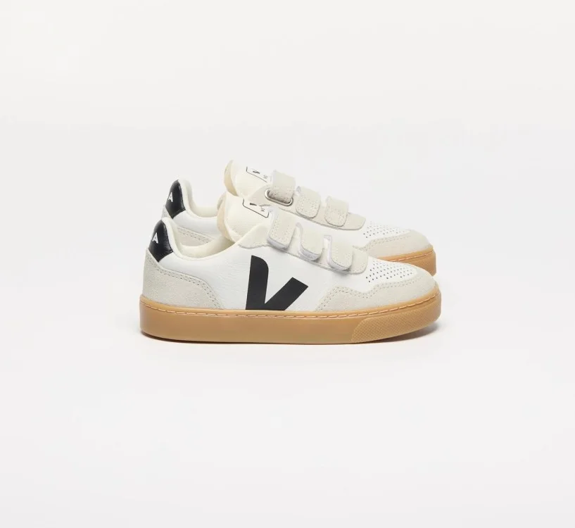Tênis VEJA V-90 infantil mini branco e preto VEJA - VERT Oficial