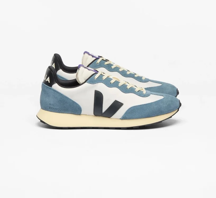 Tênis VEJA Masculino Rio Branco II casual branco e preto VEJA - VERT