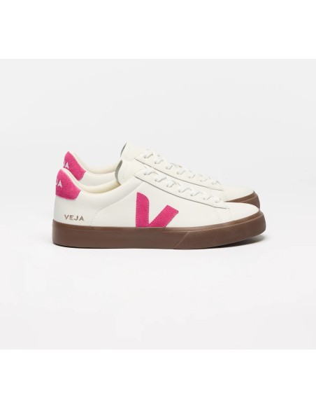 Tênis VEJA Feminino Campo couro branco e rosa VEJA - VERT