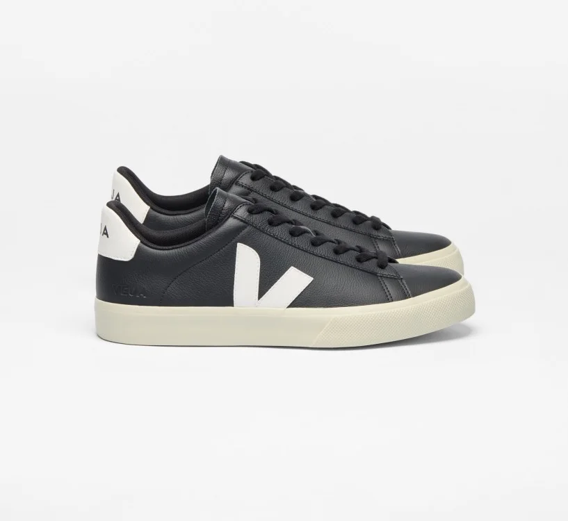 Tênis VEJA Feminino Campo Couro Preto Branco VEJA - VERT Oficial