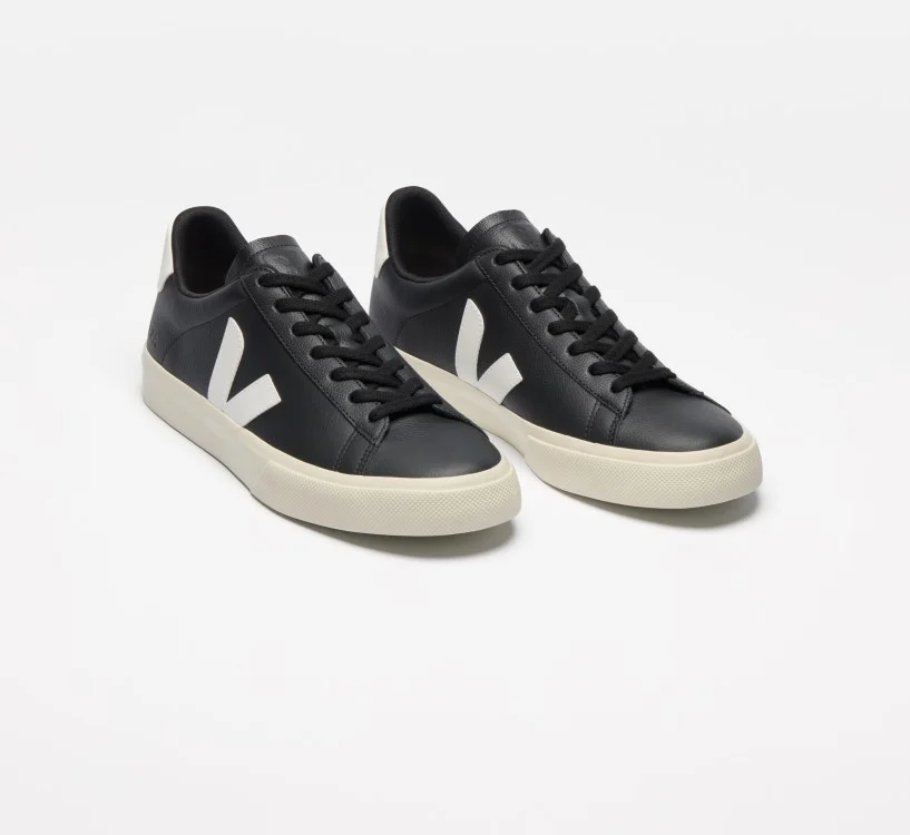 Tênis VEJA Feminino Campo Couro Preto Branco VEJA - VERT Oficial 2