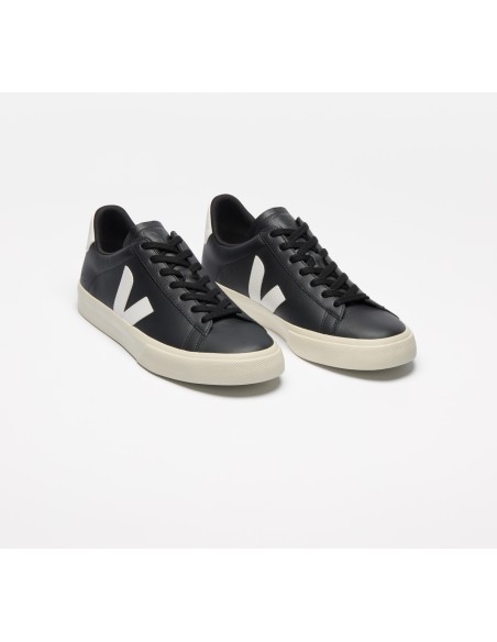 Tênis VEJA Feminino Campo Couro Preto Branco VEJA - VERT Oficial