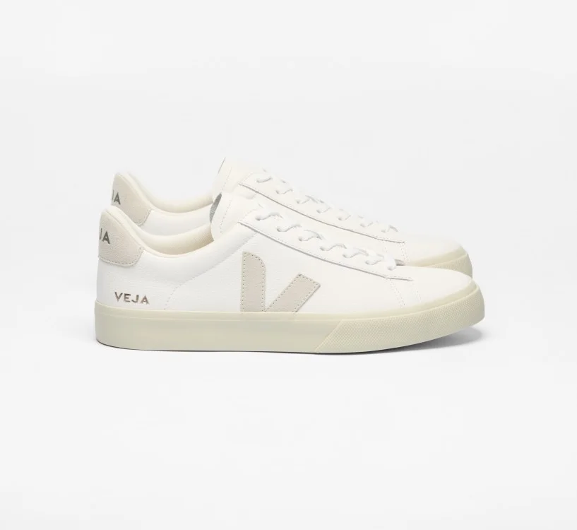 Tênis VEJA Masculino Campo Couro Branco Natural Suede VEJA - VERT Oficial