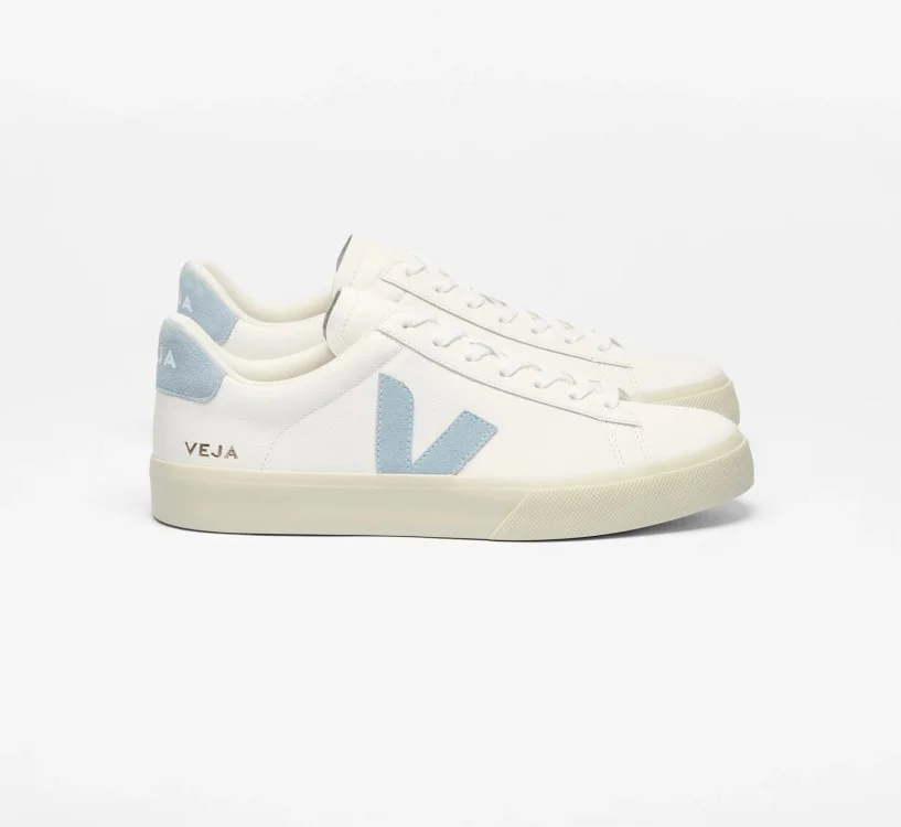 Tênis VEJA Feminino Campo couro branco e azul VEJA - VERT