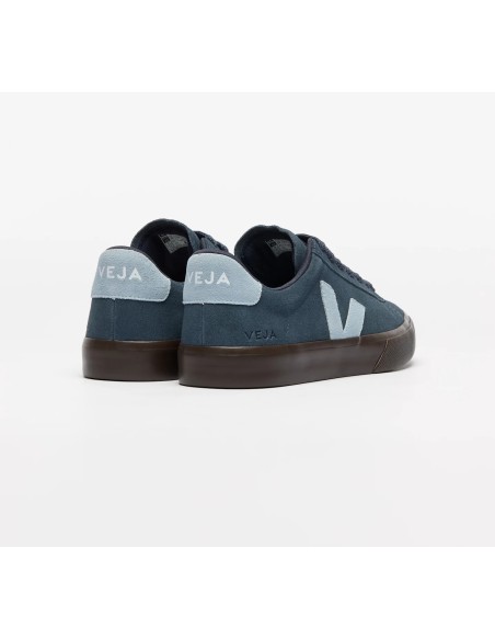 Tênis VEJA Feminino Campo Bold camurça azul e cinza VEJA - VERT