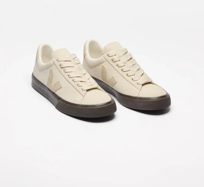 Tênis VEJA Masculino Campo Bold camurça bege e marrom VEJA - VERT 2