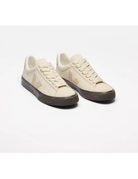 Tênis VEJA Masculino Campo Bold camurça bege e marrom VEJA - VERT