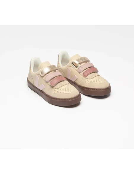 Tênis VEJA V-10 infantil bege e rosa VEJA - VERT Oficial