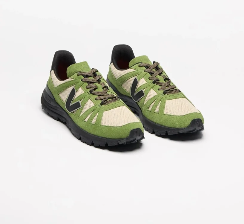 Tênis VEJA Feminino Salar casual bege, verde e preto VEJA - VERT 2