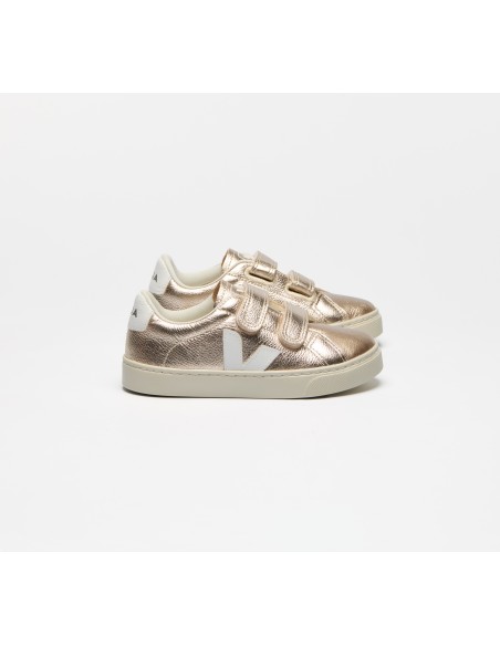 Tênis Infantil Esplar Couro Platine Branco VEJA - VERT