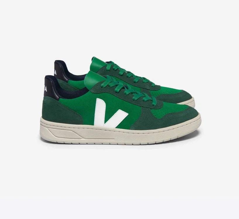 Tênis VEJA feminino V-10 verde, cinza e preto - VEJA - VERT