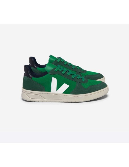 Tênis VEJA feminino V-10 verde, cinza e preto - VEJA - VERT