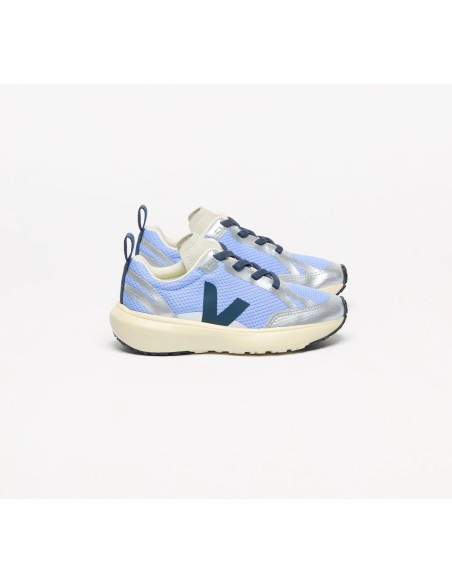 Tênis VEJA Canary infantil júnior azul e prata VEJA - VERT Oficial