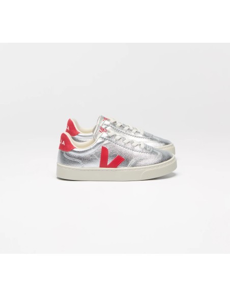 Tênis VEJA Volley infantil júnior prata e vermelho VEJA - VERT Oficial
