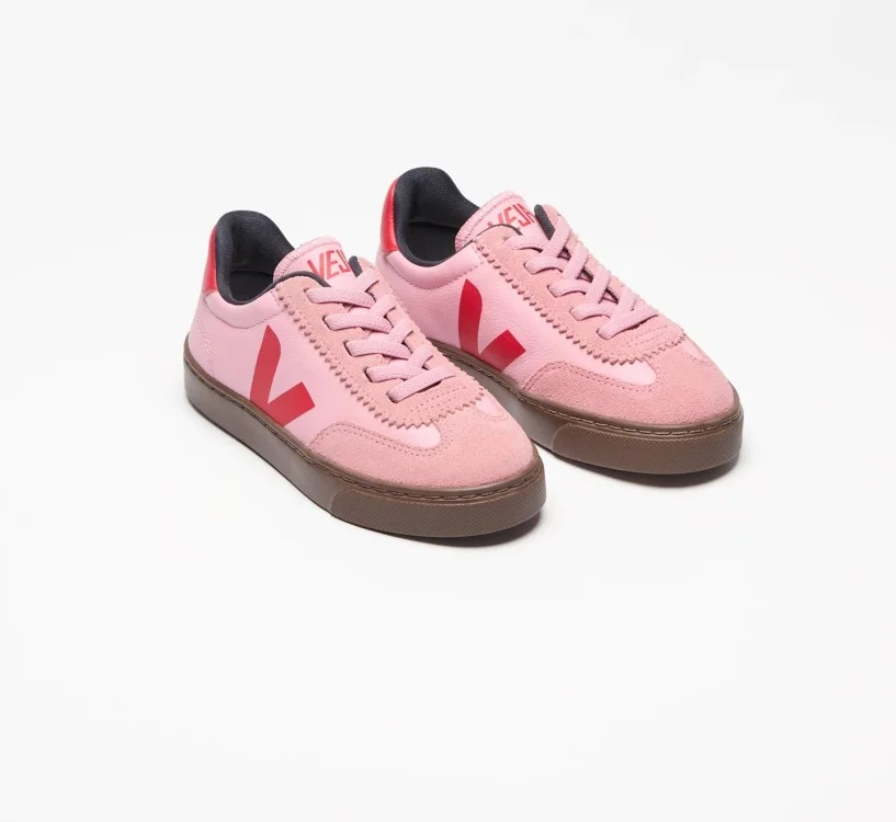 Tênis VEJA Volley infantil júnior rosa e vermelho VEJA - VERT Oficial 2