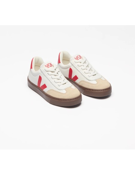 Tênis VEJA Volley Júnior branco e vermelho VEJA - VERT Oficial