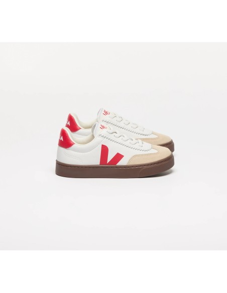 Tênis VEJA Volley Júnior branco e vermelho VEJA - VERT Oficial