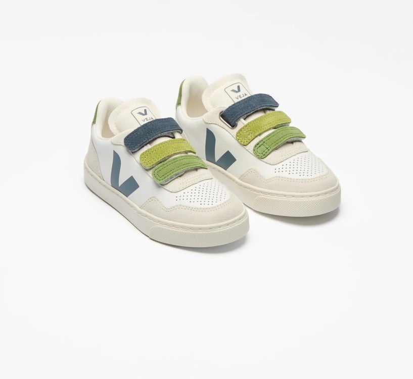 Tênis VEJA V-90 infantil júnior branco multicolor california Oficial 2