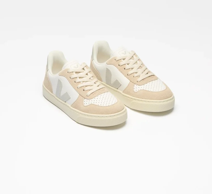 Tênis VEJA V-10 Júnior branco azul e bege VEJA - VERT Oficial 2