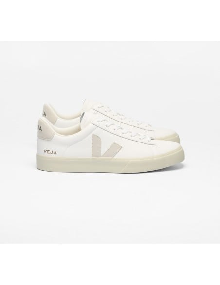Tênis VEJA Feminino Campo Couro Branco Natural Suede VEJA - VERT Oficial