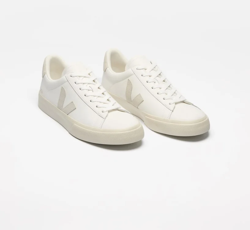 Tênis VEJA Feminino Campo Couro Branco Natural Suede VEJA - VERT Oficial 2