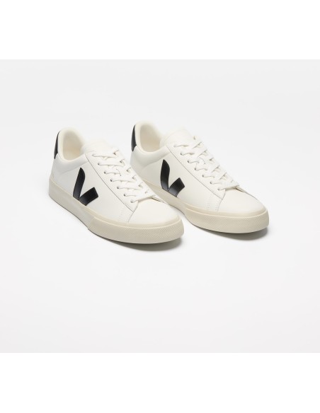 Tênis VEJA Feminino Campo Couro Branco Preto VEJA - VERT Oficial