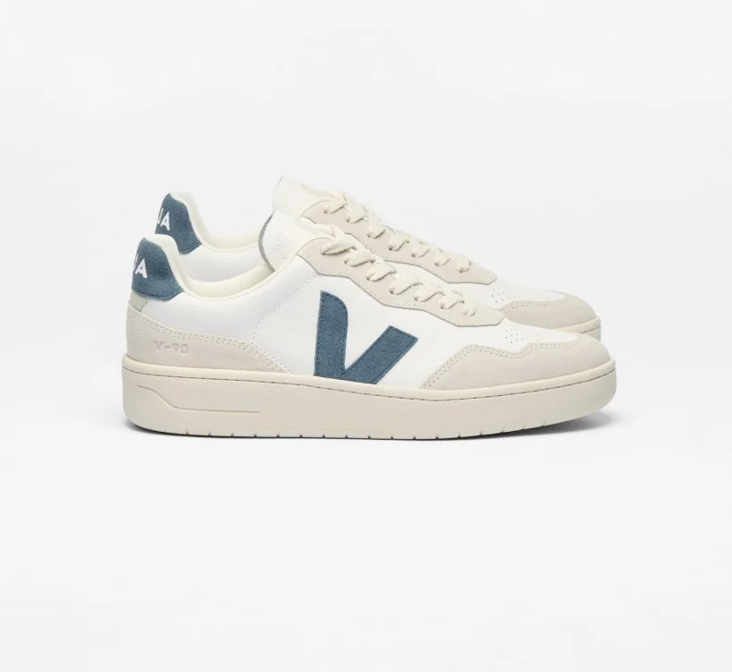 Tênis VEJA Feminino V-90 Couro Branco California VEJA - VERT Oficial