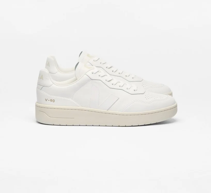 Tênis VEJA Feminino V-90 Couro Branco VEJA - VERT Oficial