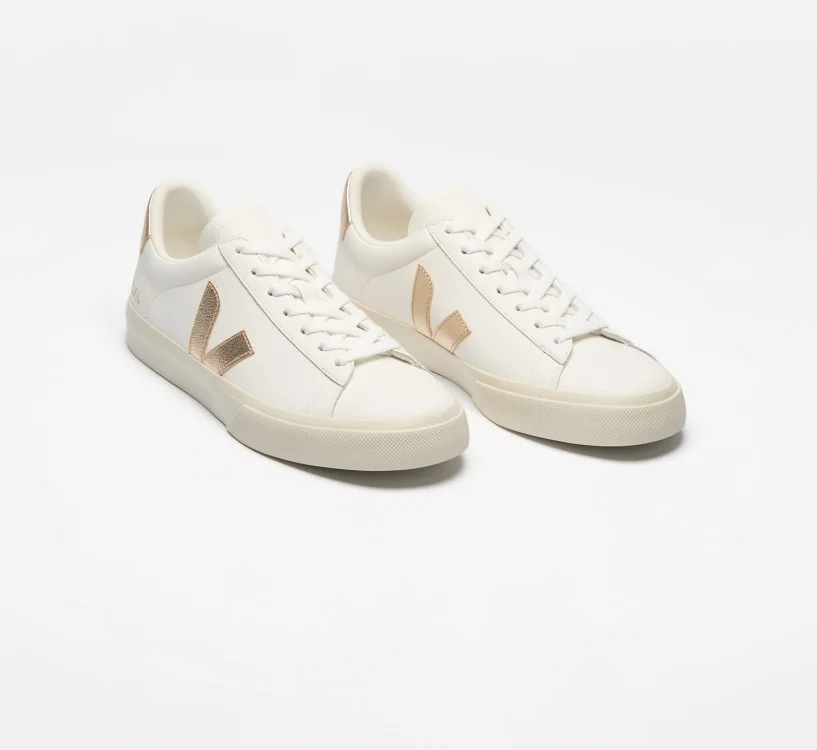 Tênis VEJA Feminino Campo Couro Branco Platine VEJA - VERT Oficial 2
