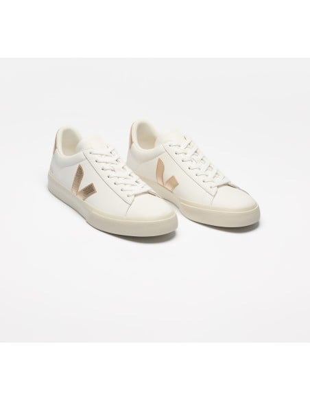 Tênis VEJA Feminino Campo Couro Branco Platine VEJA - VERT Oficial