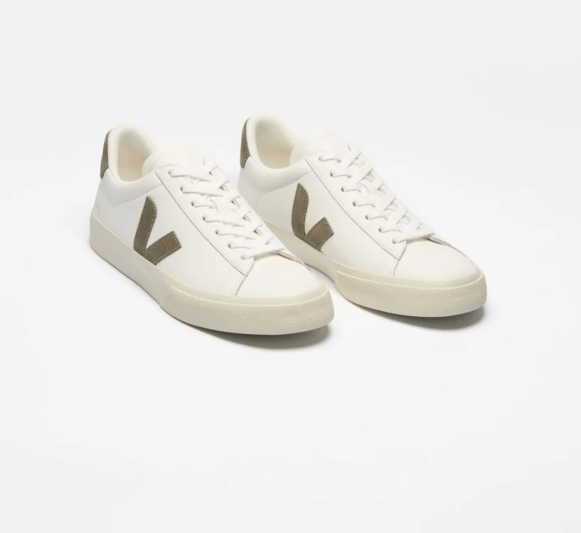 Tênis VEJA Feminino Campo Couro Branco Kaki VEJA - VERT Oficial 2