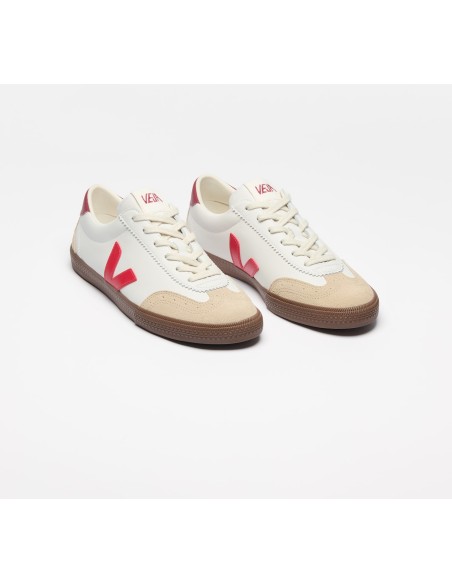 Tênis VEJA Feminino Volley Couro Branco Pekin Bark VEJA - VERT Oficial