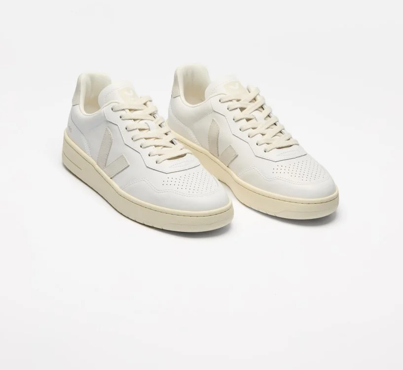 Tênis VEJA Feminino V-90 Couro Branco Natural VEJA - VERT Oficial 2