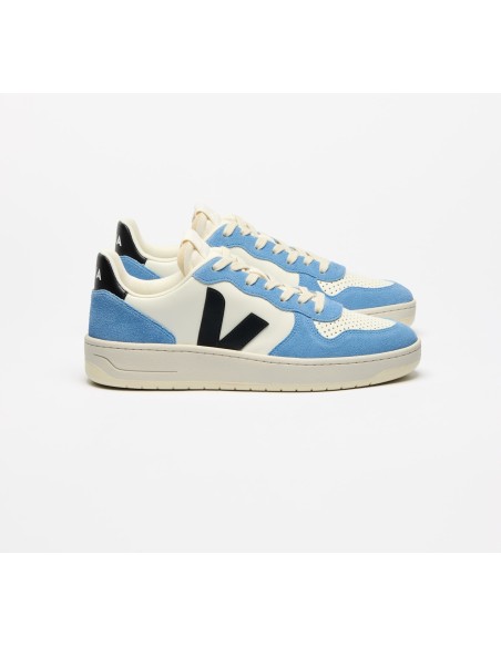 Tênis VEJA Masculino V-10 Couro Preto Aqua