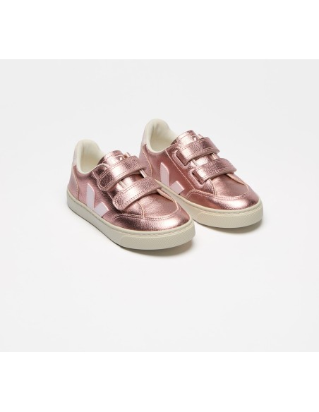 Tênis VEJA Infantil V-12 Couro Nacre Lassi Kid