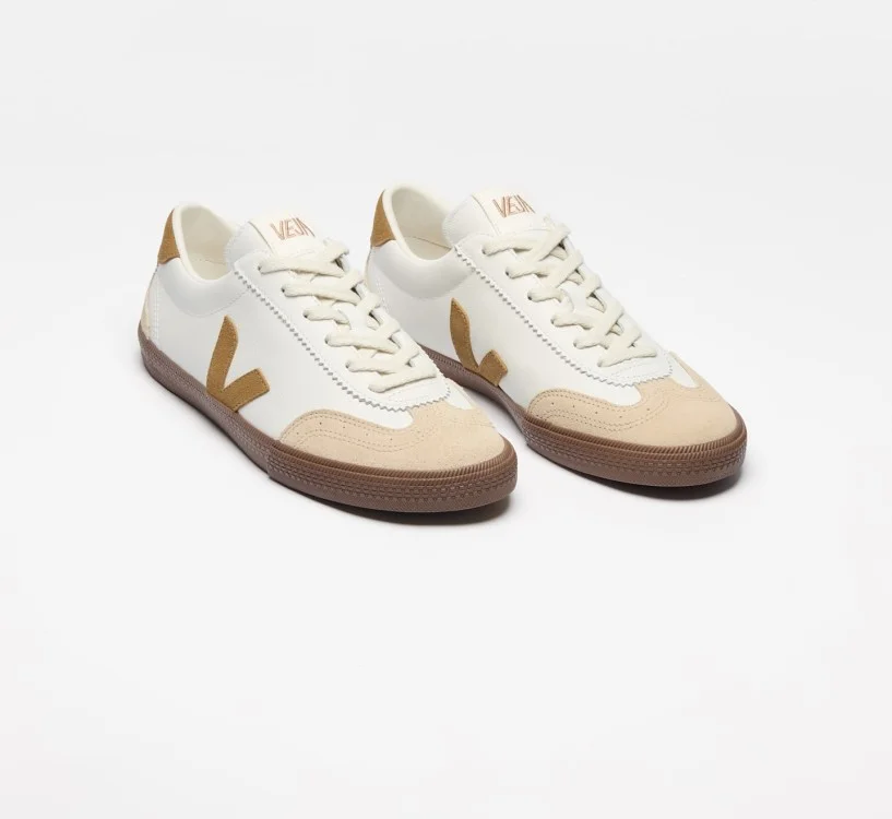 Tênis VEJA Masculino Volley Couro Branco Pekin Bark VEJA