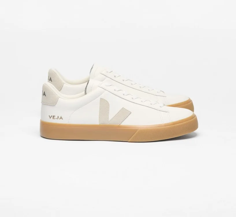 Tênis VEJA Masculino Campo Couro Branco Natural Natural VEJA - VERT Oficial